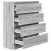 vidaXL Sideboard Grau Sonoma 80x35x99 cm Holzwerkstoff