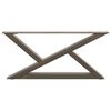 vidaXL Couchtischbeine 2 Stk. Naturstahl 70x(30-31,3) cm Stahl