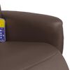 vidaXL Massagesessel mit Fu&szlig;teil Braun Kunstleder