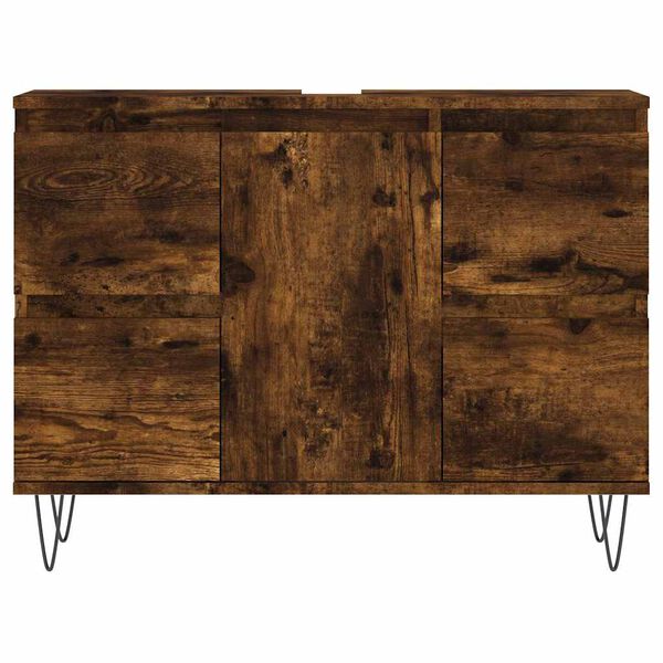 vidaXL Badschrank R&auml;uchereiche 80x33x60 cm Holzwerkstoff