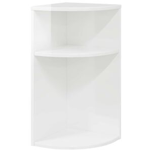 vidaXL Beistelltisch Hochglanz Wei&szlig; 29,6 x 29,6 x 60 cm Holzwerkstoff