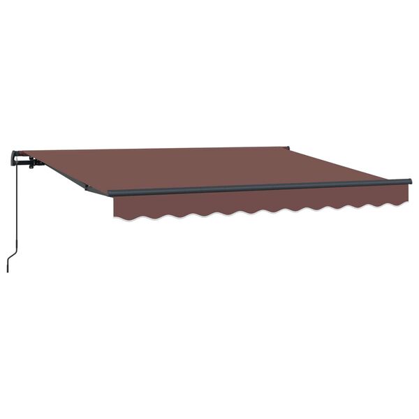 vidaXL Einziehbare Markise Braun 350 x 200 cm Stoff