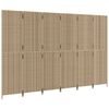 vidaXL Paravent 6-tlg. Beige Poly Rattan