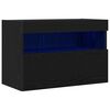 vidaXL TV-Wandschrank 60 x 30 x 40 cm Schwarz Eichen-Optik