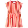 vidaXL Kinderkleid mit Kordelzug Rosa und Rot 128