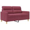 vidaXL 2-Sitzer-Sofa Weinrot 120 cm Stoff