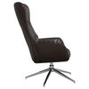 vidaXL Relaxsessel mit Hocker Gl&auml;nzend Braun Kunstleder