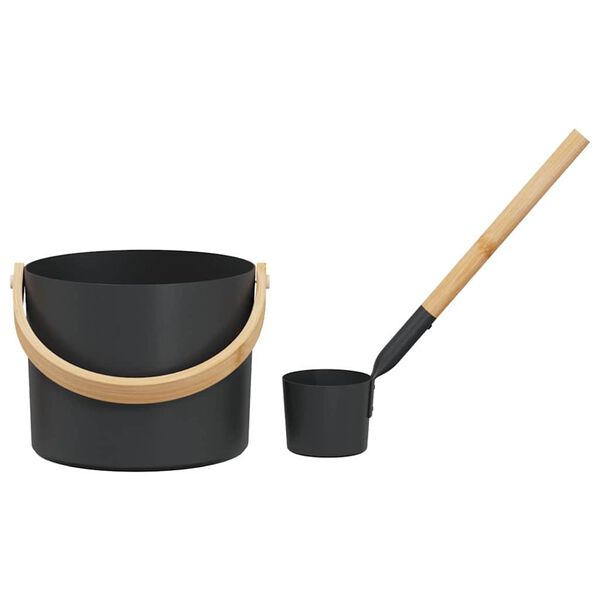 vidaXL Sauna Zubeh&ouml;r Set 2 pcs Schwarz