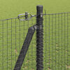 vidaXL Zaunpfosten Grau 25 x 1,2 m (19 x 19 mm Netz) Stahl und PVC