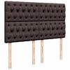vidaXL Boxspringbett mit Matratze Dunkelbraun 140x190 cm Stoff