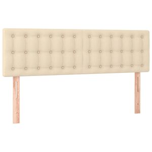 vidaXL Kopfteile Creme 144x5x78/88 cm Stoff