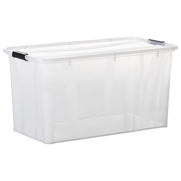 vidaXL Aufbewahrungsboxen mit Deckeln 5 Stk. Transparent 80 L