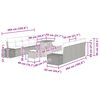 vidaXL Gartensofa-set mit Kissen mit Speicher 11 pcs Grau Poly Rattan
