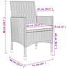 vidaXL 9-tlg. Garten-Essgruppe mit Auflagen Poly Rattan und Glas