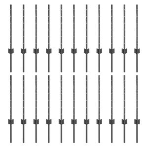vidaXL Eingebetteter Zaunpfosten 22 Stk. Grau 100 cm