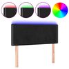 vidaXL LED Kopfteil Schwarz 100x5x78/88 cm Samt