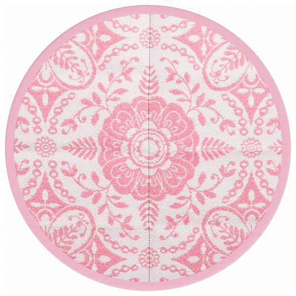 vidaXL Outdoor-Teppich ARAKIL Rosa &Oslash;160 cm PP