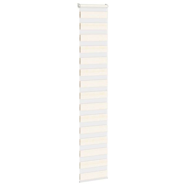 vidaXL Doppelrollo Marmorbeige 50x200 cm Stoffbreite 45,9 cm Polyester