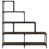 vidaXL B&uuml;cherregal 4 Etagen Braun Eichen-Optik 139x33,5x149 cm