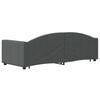 vidaXL Tagesbett Ausziehbar mit Schubladen Dunkelgrau 80x200 cm Stoff
