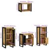vidaXL Badezimmerm&ouml;bel Set mit Regal 4 pcs Braun Massivholz Mango