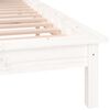 vidaXL Massivholzbett mit LED-Beleuchtung Wei&szlig; 200x200 cm