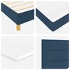 vidaXL Boxspringbett mit Matratze mit Kopfteil Blau 80 x 200 cm Stoff