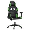 vidaXL Gaming-Stuhl mit Massagefunktion Schwarz und Gr&uuml;n Kunstleder