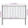 vidaXL Zaunelement Woerden mit Pfosten Stahl 1,7 x 1,25 m Anthrazit