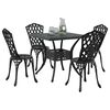 vidaXL Gartentisch Set 5 pcs Schwarz Gussaluminium