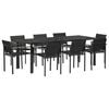 vidaXL Gartenm&ouml;bel Set 9 pcs Schwarz und Anthrazit Textilene