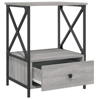 vidaXL Nachttische 2 Stk. Grau Sonoma 50x41x65 cm Holzwerkstoff