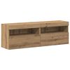 vidaXL TV-Schrankset Wandmontiert 6 pcs Artisan-Eiche Holzwerkstoff