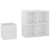 vidaXL Flur-Schuhschrank Hochglanz-Wei&szlig; 105x35,5x70 cm Holzwerkstoff