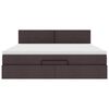 vidaXL Ottoman-Bett mit Matratze Dunkelbraun 160x200 cm Stoff