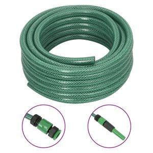 vidaXL Gartenschlauch mit Kupplung-Set Gr&uuml;n 0,5" 10 m PVC