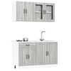 vidaXL 4-tlg. K&uuml;chenschrank-Set Lucca Grau Sonoma Holzwerkstoff