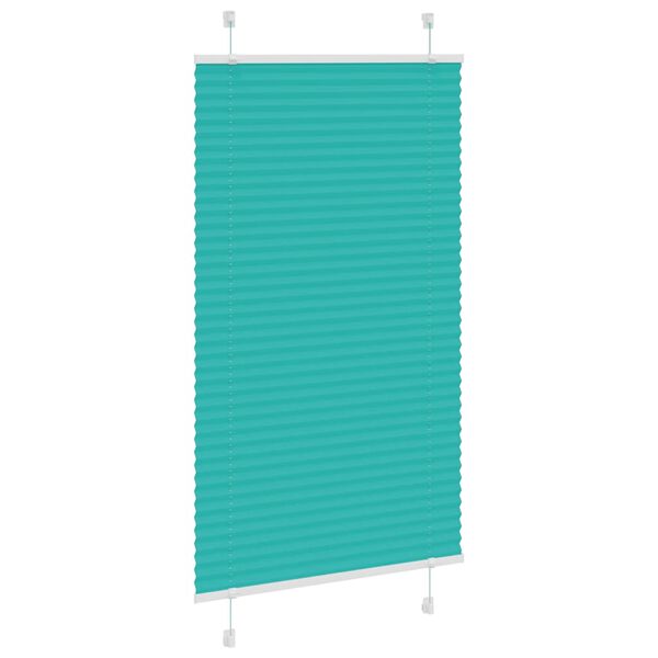 vidaXL Plissee Petrolgr&uuml;n 70x100 cm Stoffbreite 69,4 cm Polyester