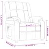 vidaXL Massagesessel mit Aufstehhilfe Creme Stoff