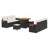vidaXL Gartensofa-set 9 pcs Schwarz Poly-Rattan