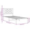 vidaXL Bettgestell mit Kopfteil Metall Wei&szlig; 80x200 cm