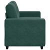 vidaXL | Zweisitzer-Sofa | mit Kissen Dunkelgr&uuml;n Samt