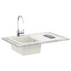 vidaXL Waschbecken Wei&szlig; 780 x 500 mm 80% Quarz und 20% Harz