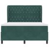 vidaXL Boxspringbett mit Matratze Dunkelgr&uuml;n 190 x 140 cm Polyester