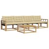 vidaXL Outdoor-Sofagarnitur 5 stk. Wei&szlig; und Beige