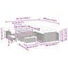 vidaXL Gartensofa-set mit Kissen 13 pcs Schwarz und Creme Poly-Rattan