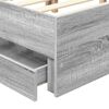 vidaXL Bettrahmen Graues Sonoma 200 x 200 cm Ingenieurs Holz