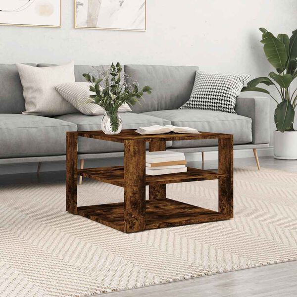 vidaXL Couchtisch R&auml;uchereiche 58x58x40 cm Holzwerkstoff
