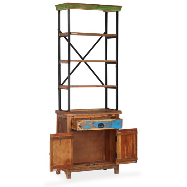 vidaXL Sideboard mit Ablagen Altholz Massiv 65x30x180 cm