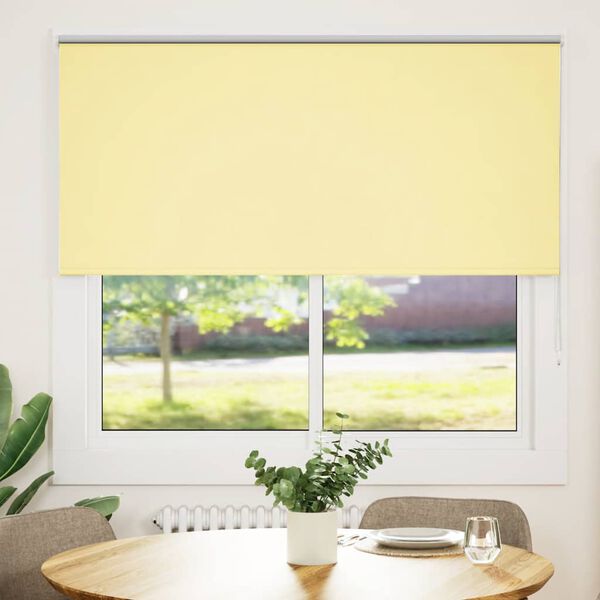 vidaXL Verdunkelungsrollo Gelb 145x175cm Stoffbreite 141,6cm Polyester